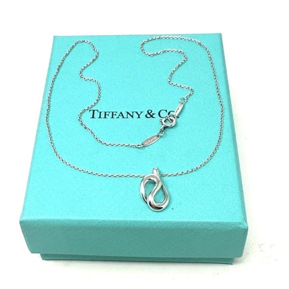 Authentic Tiffany & Co Elsa Peretti Snake Wave Pendant Necklace. - Picture 6 of 10